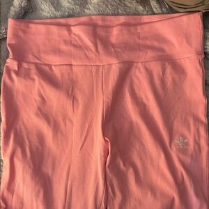 Adidas Coral Pink High-Waisted Leggings Flared bottoms. Tall